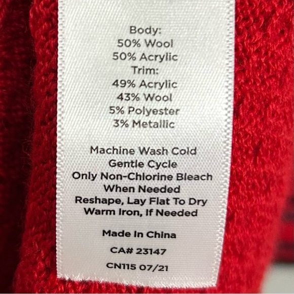 Talbots Wool Blend Long Cardigan Sweater Women’s Size L Metallic Trim Academia - Picture 8 of 8